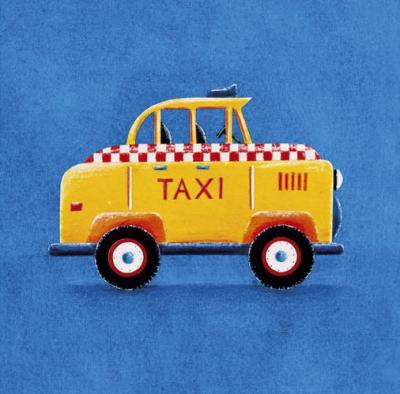 Yellow Taxi art print by Simon Hart