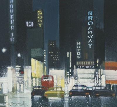 Night On Broadway art print by Xavier Carbonell