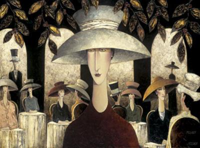 Lady in a Caf� art print by Danny McBride