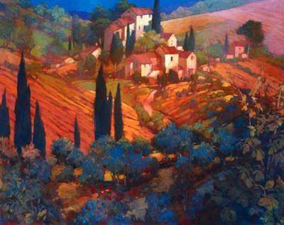 View from San Gimignano art print by Philip Craig