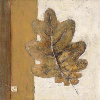 Leaf Impression - Umber art print by Ursula Salemink-Roos