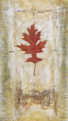 Hovering leaf art print by Eona Aitken