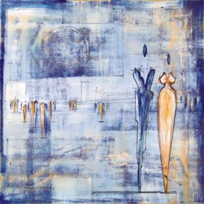 Walk On By II (Blue) art print by Joram Neumark