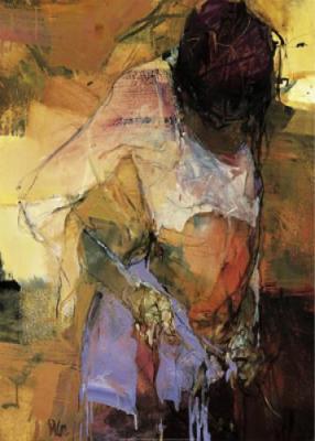 M�dchen mit Tuch art print by Karin Voelker