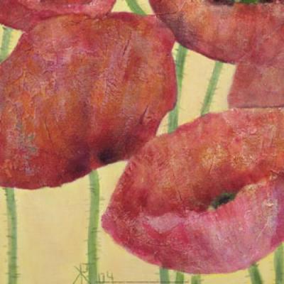 Squared Poppies IV art print by Katharina Reichert