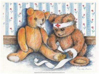 Beim Doktor art print by Margrethe Hansen