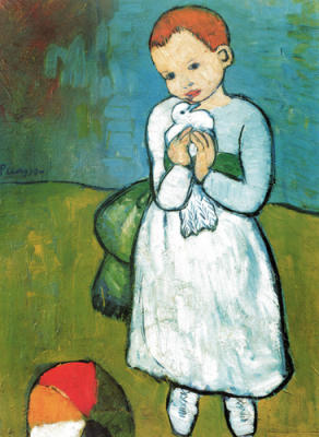 L'Enfant Au Pigeon art print by Pablo Picasso