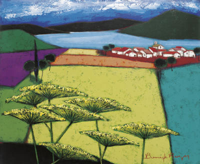 les Ombrelles Ou Salagou art print by Roger Bonafe