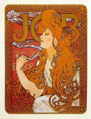 Papier A Cigarette Job art print by Alphonse Mucha