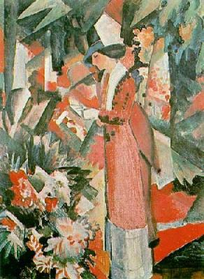 Walk Among Flowers art print by August Macke