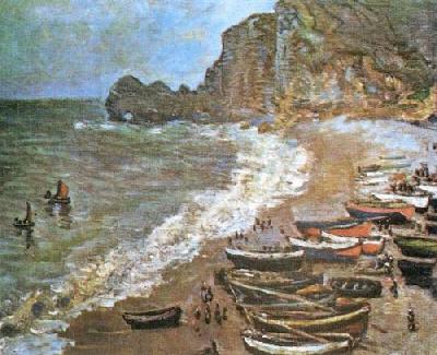 Boats On The Beach art print by Claude Monet