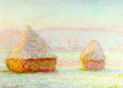 Haystacks art print by Claude Monet