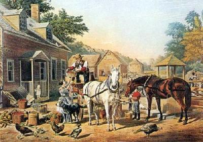 Market Preparation art print by Currier & Ives