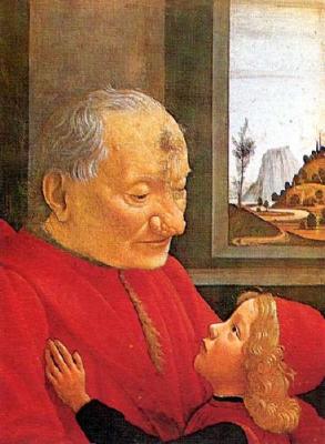 Old Man And Grandson art print by Domenico Bigordi Ghirlandaio