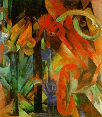 Forest With Squirrel art print by Franz Marc
