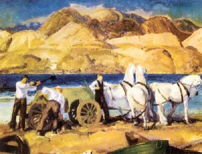 The Sand Team art print by George Bellows