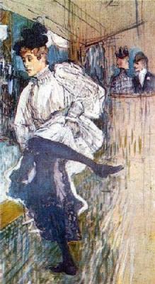 Jane Avril Dancing art print by Henri de Toulouse-Lautrec
