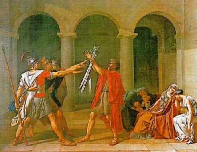 Oath Of The Horatii art print by Jacques-Louis David