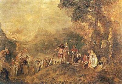 Pilgrimage To Cythera art print by Jean Antoine Watteau