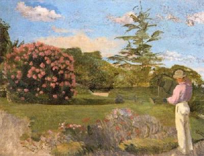 The Little Gardener art print by Jean Frederic Bazille