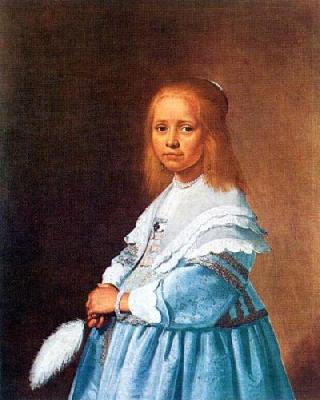 Little Girl In Blue art print by Johannes Verspronck