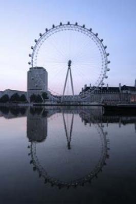 London eye at dawn art print by L Watt
