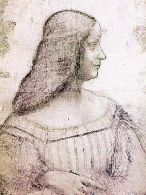 Portrait Of Isabella d'Este art print by Leonardo da Vinci