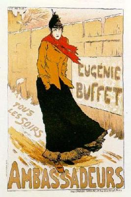 Eugenie Buffet art print by Lucien Metivet