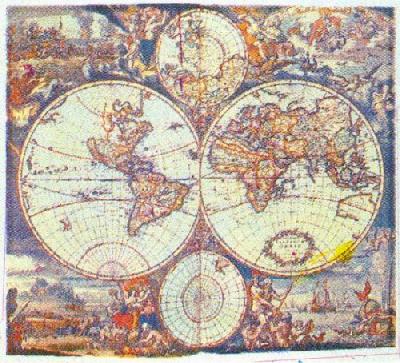 New Map Of Entire World art print by Map