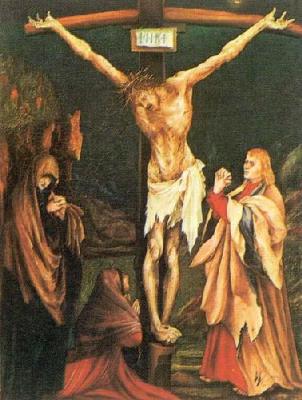 The Small Crucifixion art print by Matthias Grunewald