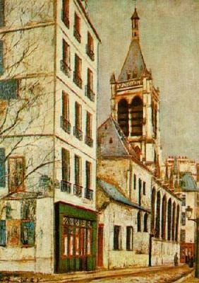Church St. Severin art print by Maurice Utrillo