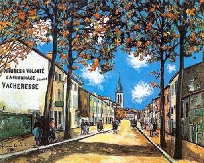 St Romaine Quarter art print by Maurice Utrillo