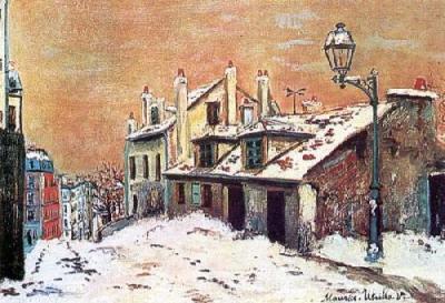 Winter Scene art print by Maurice Utrillo