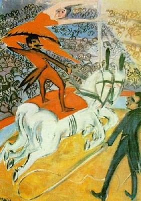 Circus art print by Max Pechstein