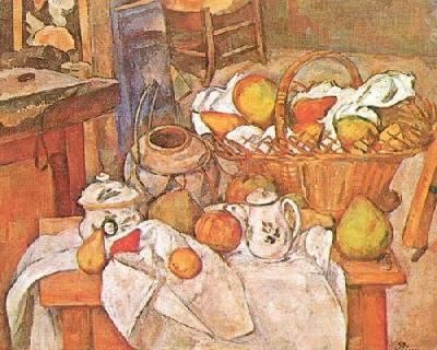Still Life With Basket art print by Paul Cezanne