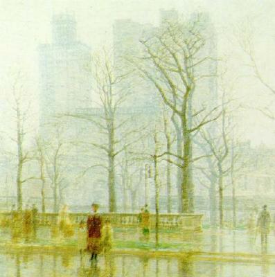 A Rainy Day In The City art print by Paul Cornoyer