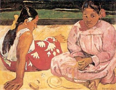 Women Of Tahiti art print by Paul Gauguin