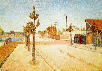 Embankment At Clichy art print by Paul Signac