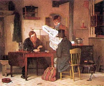 Waiting For The Stage art print by Richard C. Woodville