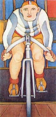 The Cyclist art print by Richard Lindner