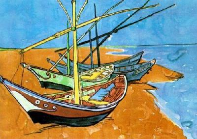 Boats On The Beach At Saintes-Maries-De-La-Mer, 1888