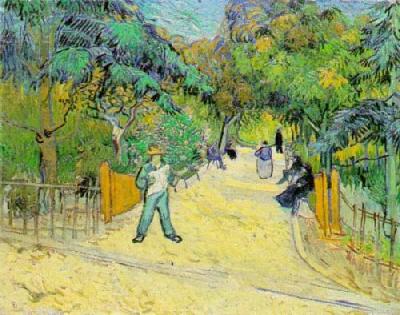Entrance To The Public Gardens in Arles art print by Vincent Van Gogh