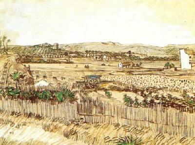 The Blue Cart art print by Vincent Van Gogh