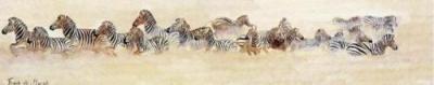 Zebra art print by De Burgh