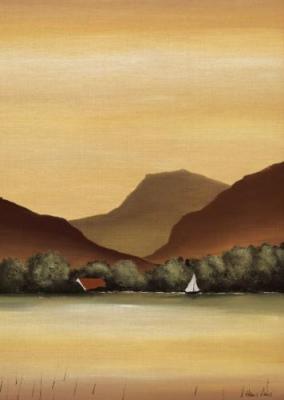 Sailing to the Mountains II art print by Hans Paus