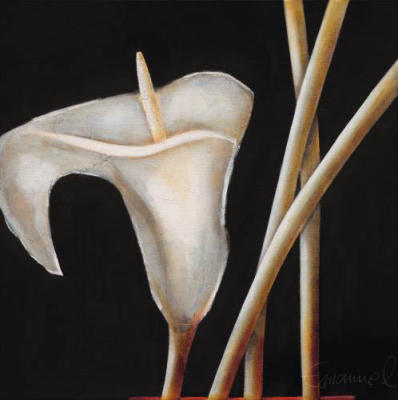 Lily in sepia I art print by Beate Emanuel