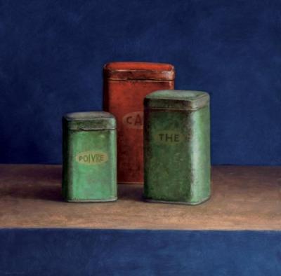 Tin boxes I art print by Jos Van Riswick