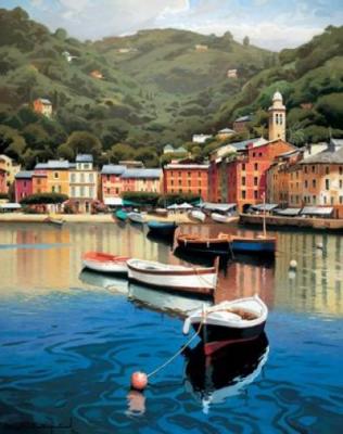 Harbor at Last Light art print by Pujol