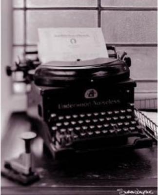 Typewriter art print by Sondra Wampler