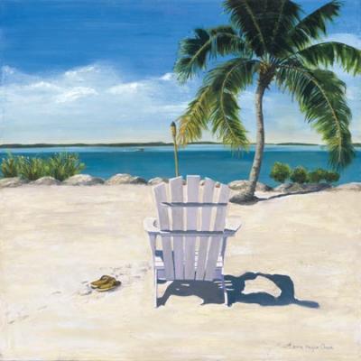 Beach Chairs on Beach Chair By Chase Art Print   Worldgallery Co Uk